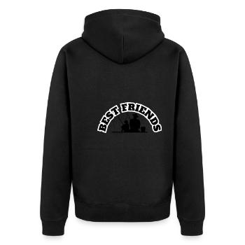 Best Friends Father With Son Fishing Black - Unisex Premium Organic Zip Hoodie - black - Back - Nico (187cm)