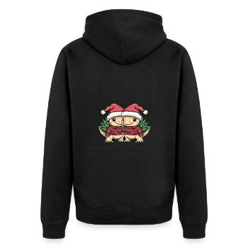 Équipe de Noël du stégosaure dinosaure - Veste à capuche bio Premium Unisexe - noir - Dos - Nico (187cm)