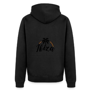 Ibiza Palm - Veste à capuche bio Premium Unisexe - noir - Dos - Nico (187cm)