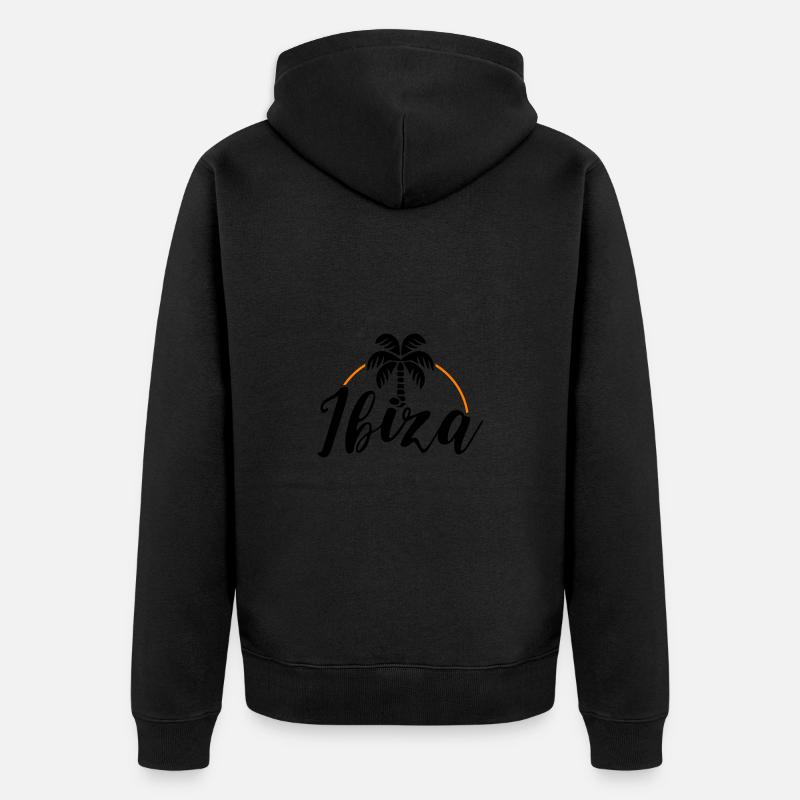 Ibiza Palm - Veste à capuche bio Premium Unisexe - noir