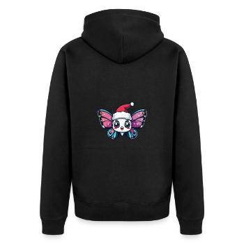Papillon Noël Mignon - Veste à capuche bio Premium Unisexe - noir - Dos - Nico (187cm)