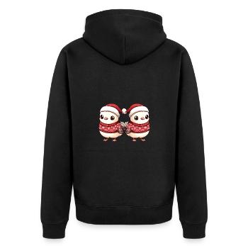 Équipe de Noël de Dove Bird - Veste à capuche bio Premium Unisexe - noir - Dos - Nico (187cm)