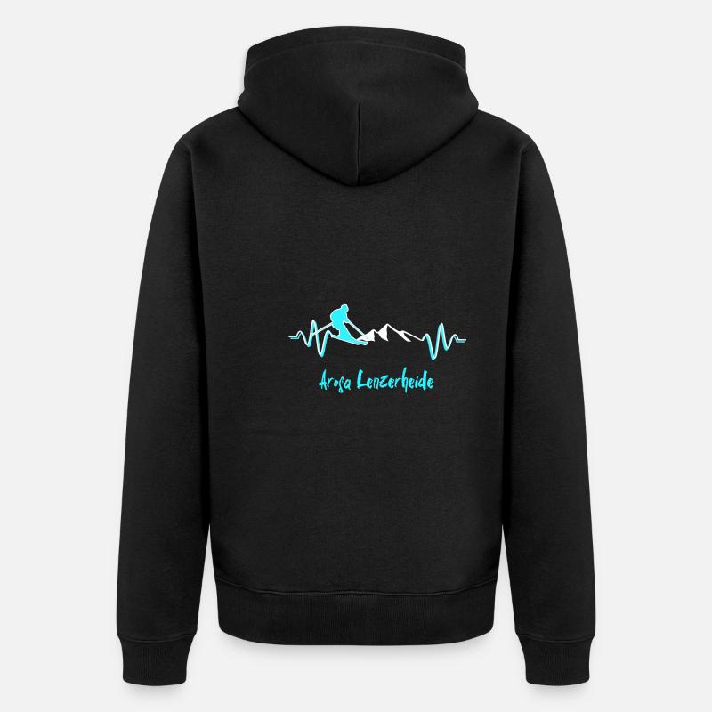 Ski Arosa Lenzerheide - Veste à capuche bio Premium Unisexe - noir