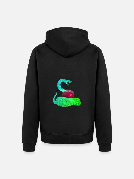 Snake E 5 - Unisex Premium Organic Zip Hoodie - black