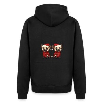 L’équipe de Noël de la hyène - Veste à capuche bio Premium Unisexe - noir - Dos - Nico (187cm)