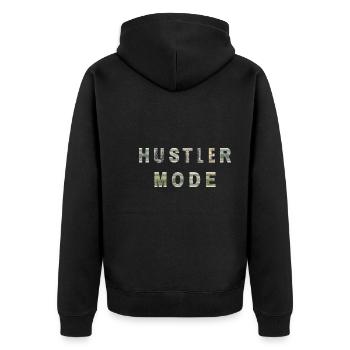 Hustler Mode Argent Texture Inspiration - Veste à capuche bio Premium Unisexe - noir - Dos - Nico (187cm)