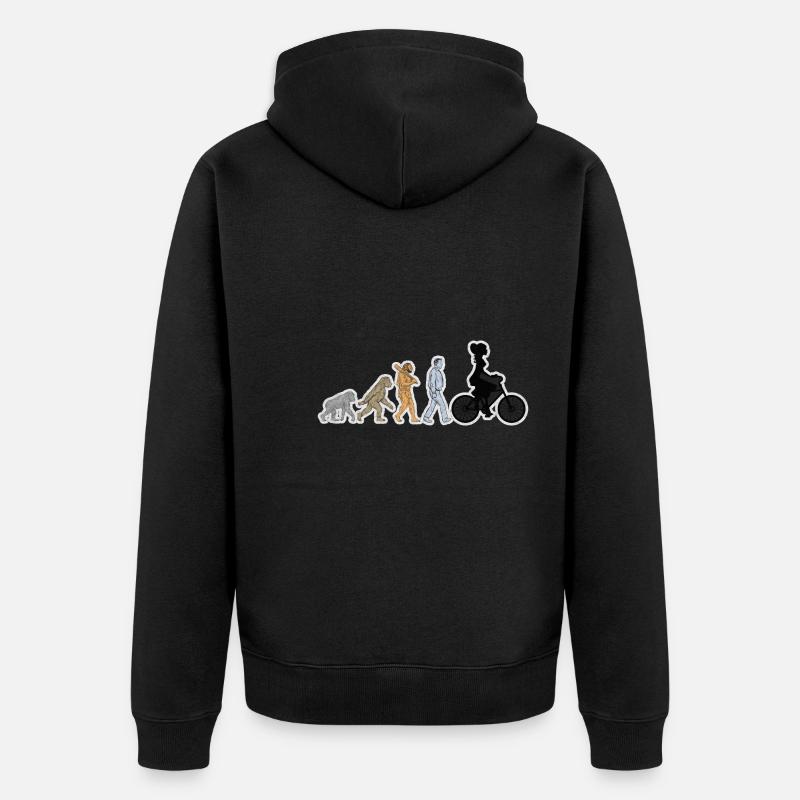 Evolution Vélo Femme Noir Grunge - Veste à capuche bio Premium Unisexe - noir