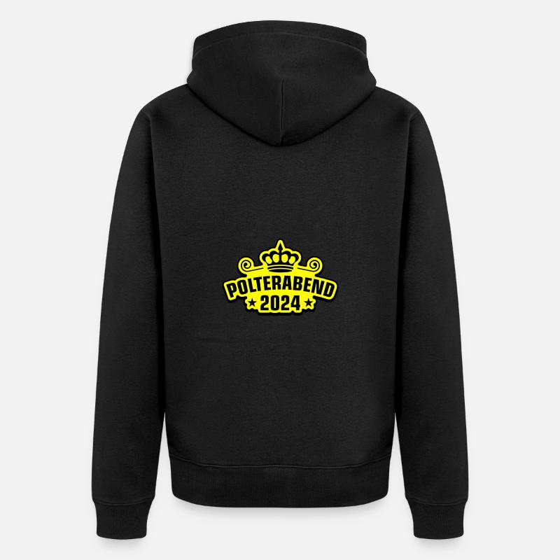 Polterabend 2024 - Unisex Premium Bio Zip Hoodie - Schwarz