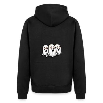 Fantômes Halloween Fantôme - Veste à capuche bio Premium Unisexe - noir - Dos - Nico (187cm)