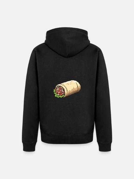 Burrito Pixel Gamer - Unisex Premium Organic Zip Hoodie - black