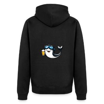 Bière de ski baleine - Veste à capuche bio Premium Unisexe - noir - Dos - Nico (187cm)