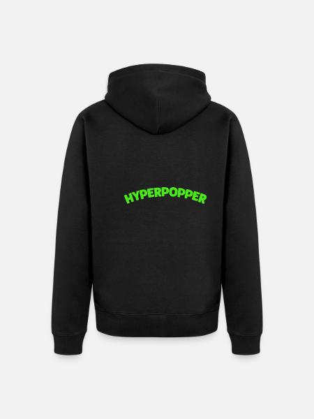Retro 90s Hyperpop Aesthetic Music - Unisex Premium Organic Zip Hoodie - black