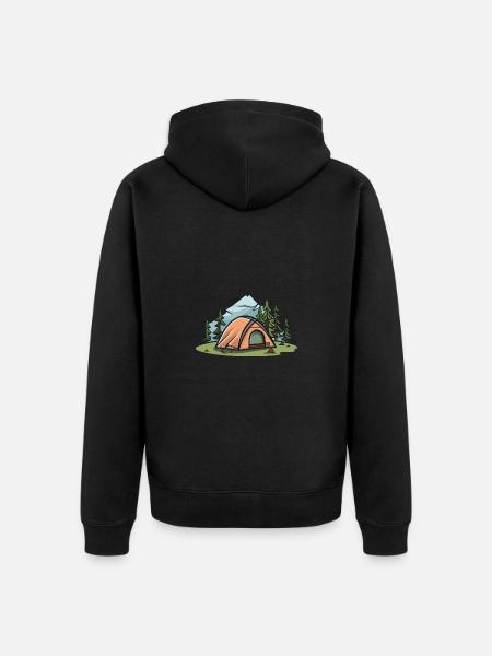 Tente de camping - Veste à capuche bio Premium Unisexe - noir