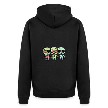 Zombies Halloween - Veste à capuche bio Premium Unisexe - noir - Dos - Nico (187cm)