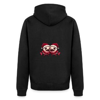 Équipe de Noël du poisson piranha - Veste à capuche bio Premium Unisexe - noir - Dos - Nico (187cm)