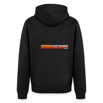 Slot Machine Queen Retro - Unisex Premium Organic Zip Hoodie - black - Back - Nico (187cm)
