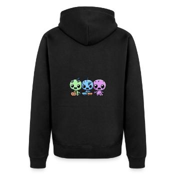 Zombies Halloween Dessin animé - Veste à capuche bio Premium Unisexe - noir - Dos - Nico (187cm)