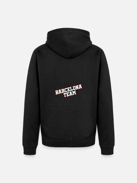 Barcelona City Team - Unisex Premium Organic Zip Hoodie - black
