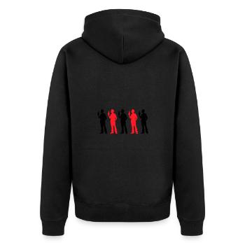 Silhouette de fête de beuverie - Veste à capuche bio Premium Unisexe - noir - Dos - Nico (187cm)