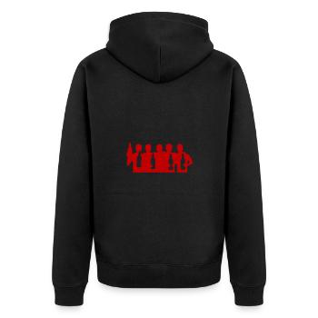 Party Team Bier Junggesellenabschied - Unisex Premium Bio Zip Hoodie - Schwarz - Hinten - Nico (187cm)