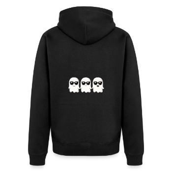Fantômes Halloween Cool - Veste à capuche bio Premium Unisexe - noir - Dos - Nico (187cm)