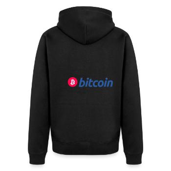 Bitcoin - Veste à capuche bio Premium Unisexe - noir - Dos - Nico (187cm)