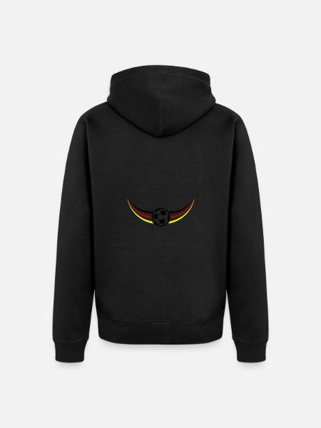 Soccer Team Germany - Unisex Premium Organic Zip Hoodie - black