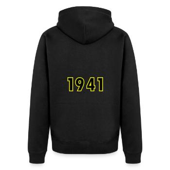 1941 Year Birthday - Unisex Premium Organic Zip Hoodie - black - Back - Nico (187cm)