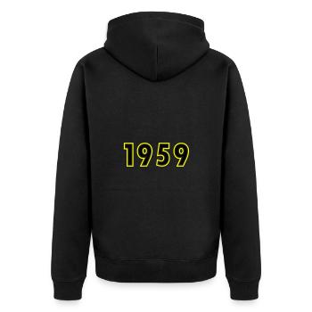 1959 Year Birthday - Unisex Premium Organic Zip Hoodie - black - Back - Nico (187cm)