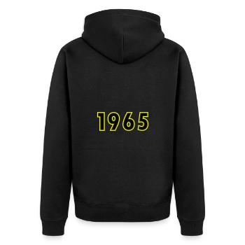 1965 Year Birthday - Unisex Premium Organic Zip Hoodie - black - Back - Nico (187cm)
