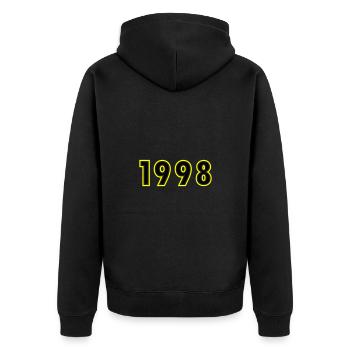 1998 Year Birthday - Unisex Premium Organic Zip Hoodie - black - Back - Nico (187cm)