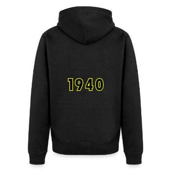 1940 Year Birthday - Unisex Premium Organic Zip Hoodie - black - Back - Nico (187cm)