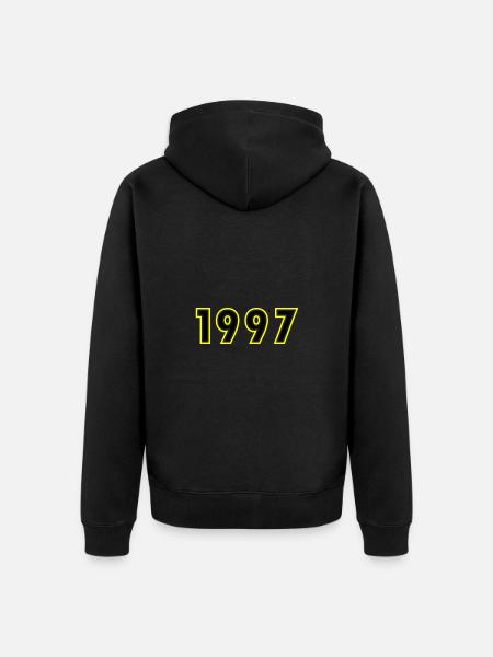 1997 Year Birthday - Unisex Premium Organic Zip Hoodie - black