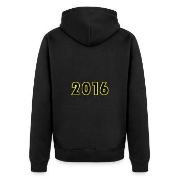2016 Year Birthday - Unisex Premium Organic Zip Hoodie - black - Back - Nico (187cm)