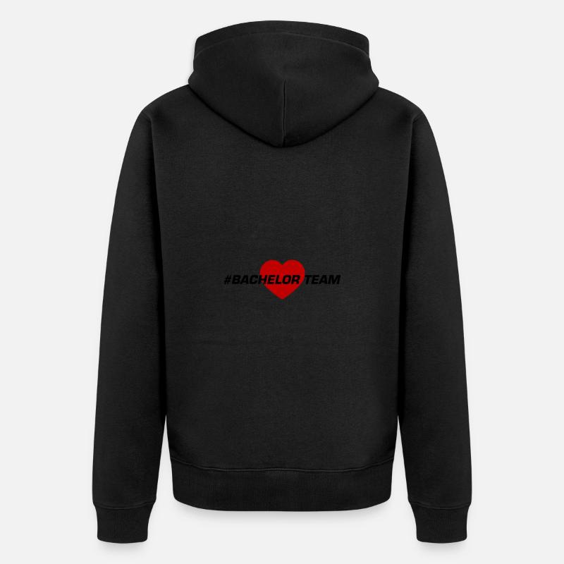 Bachelor Équipe Cœur - Veste à capuche bio Premium Unisexe - noir
