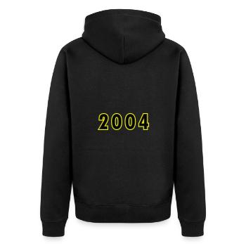 2004 Year Birthday - Unisex Premium Organic Zip Hoodie - black - Back - Nico (187cm)