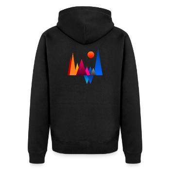 couleurs de montagne - Veste à capuche bio Premium Unisexe - noir - Dos - Nico (187cm)