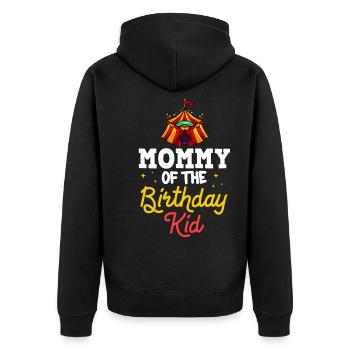 Circus Birthday Party Mama Theme Ringmaster - Unisex Premium Organic Zip Hoodie - black - Back - Nico (187cm)