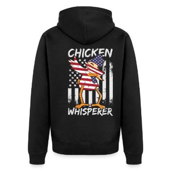 Hühnerflüsterer Chuchoteur de poulet - Veste à capuche bio Premium Unisexe - noir - Dos - Nico (187cm)