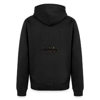 Christmas Gang Weihnachten Xmas - Unisex Premium Organic Zip Hoodie - black - Back - Nico (187cm)