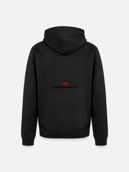 Hen Party Heart - Unisex Premium Organic Zip Hoodie - black