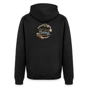 WCS Dance West Coast Swing Dance Gift - Unisex Premium Organic Zip Hoodie - black - Back - Nico (187cm)