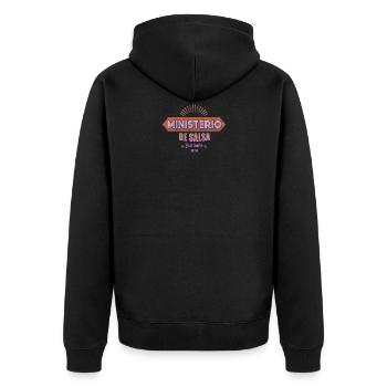 Salsa dance Ministerio de Salsa gift - Unisex Premium Organic Zip Hoodie - black - Back - Nico (187cm)