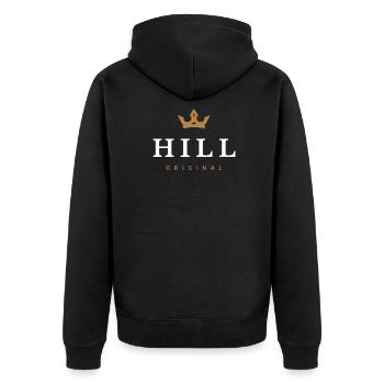 Logo original de la famille Hill - Veste à capuche bio Premium Unisexe - noir - Dos - Nico (187cm)