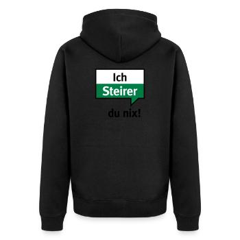 Je Styrie - vous nix - Veste à capuche bio Premium Unisexe - noir - Dos - Nico (187cm)