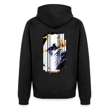 Bulldog DOG Chiens - Veste à capuche bio Premium Unisexe - noir - Dos - Nico (187cm)