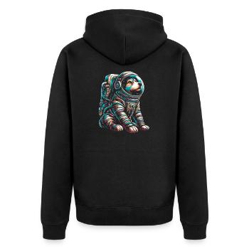 Chien astronaute - Veste à capuche bio Premium Unisexe - noir - Dos - Nico (187cm)