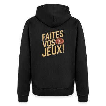 Faites vos jeux - Veste à capuche bio Premium Unisexe - noir - Dos - Nico (187cm)
