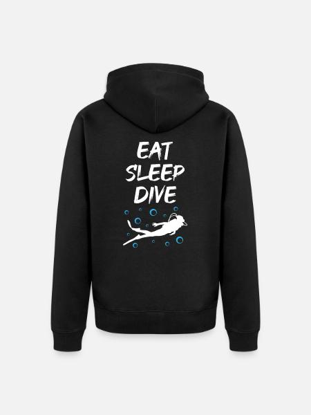 Eat Sleep Dive - Unisex Premium Organic Zip Hoodie - black