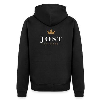 Logo original de la famille Jost - Veste à capuche bio Premium Unisexe - noir - Dos - Nico (187cm)